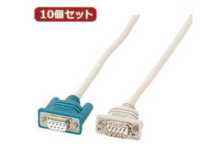 サンワサプライ 【10個セット】サンワサプライ RS-232C延長ケーブル(2m) KR-9EN2X10