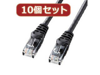 サンワサプライ 【10個セット】サンワサプライ カテゴリ6UTPLANケーブル LA-Y6-05BKX10