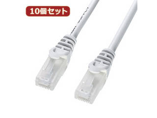 サンワサプライ 【10個セット】サンワサプライ ツメ折れ防止CAT5eLANケーブル LA-Y5TS-05X10