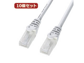 サンワサプライ 【10個セット】サンワサプライ ツメ折れ防止CAT5eLANケーブル LA-Y5TS-07X10
