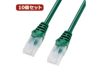 サンワサプライ 【10個セット】サンワサプライ ツメ折れ防止CAT5eLANケーブル LA-Y5TS-07GX10