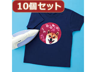 サンワサプライ 【10個仕かける】インクジェット色合い布用鉄刷り上げる紙 JP-TPRCLNA6X10