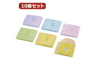 エレコム 【10個セット】エレコム Blu-ray・CD・DVD対応不織布ケース 2穴 CCD-NBWB60ASO CCD-NBWB60ASOX10の通販は
