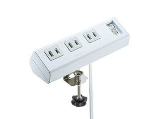 サンワサプライ 【5個セット】 サンワサプライ 便利タップ(クランプ固定式) TAP-B53WX5