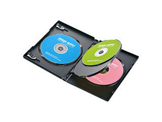 サンワサプライ 【5個セット(3枚×5)】 サンワサプライ DVDトールケース(4枚収納・3枚セット・ブラック) DVD-TN4-03BKNX5