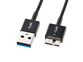 サンワサプライ 【5個セット】 サンワサプライ USB3.0マイクロケーブル(A-MicroB) 0.3m 超ごく細 KU30-AMCSS03KX5
