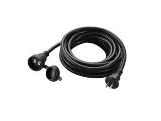 YAZAWA 5個セット YAZAWA 防雨型延長コード1個口5mブラック H7RP105BKX5