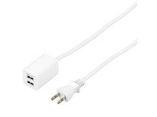 YAZAWA 5個セット YAZAWA USBタップ2ポート2.4A2mホワイト H72022UWHX5