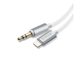 ELECOM エレコム 5個セット エレコム AUXケーブル/Lightning-φ3.5オス/スリムデザイン/0.5m/シルバー AX-L35D05SVX5の通販は 8,648円