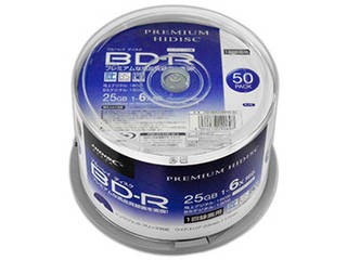 HIDISC 6個セット PREMIUM HIDISC BD-R 1回録画 6倍速 25GB 50枚 スピンドルケース HDVBR25RP50SPX6