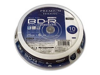 HIDISC 20個セット HIDISC BD-R 1回録画 6倍速 25GB 10枚 スピンドルケース HDVBR25RP10SPX20