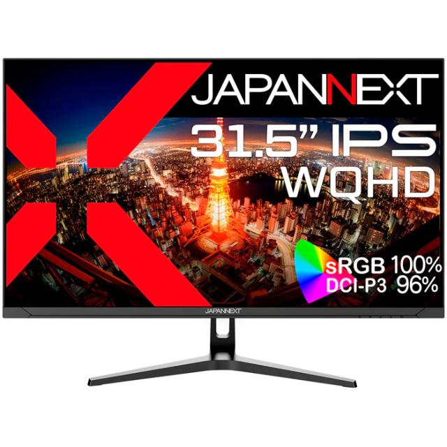 JAPANNEXT ジャパンネクスト WQHD対応31.5型液晶ディスプレイ(IPS/DP/HDMI/Type-C65W給電/2年保証) JN-IPS315WQHDR-C65W