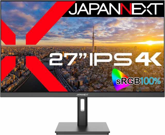 JAPANNEXT ジャパンネクスト 27インチ4K液晶ディスプレイ(3840x2160/IPS/DPx1/HDMIx2/スピーカー/非光沢/1年保証) JN-IPS2709UHDR