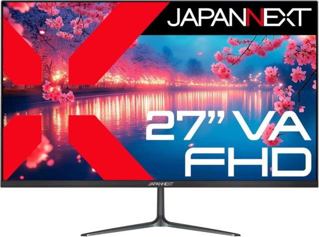 JAPANNEXT ジャパンネクスト フルHD対応27型液晶ディスプレイ(VA/HDMI/VGA/スピーカー/非光沢/2年保証) JN-V27FHD