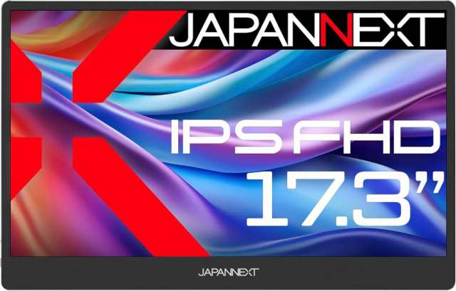 JAPANNEXT ジャパンネクスト 17.3インチモバイルディスプレイ(1920x1080/IPS/miniHDMI/TypeCx2/スピーカー/非光沢/1年保証)