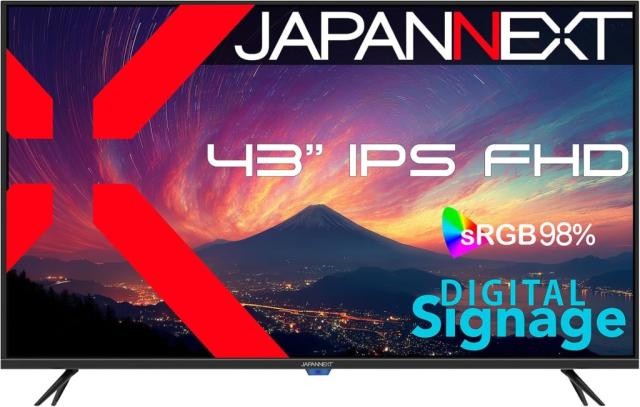 JAPANNEXT ジャパンネクスト 商品は軒先渡し フルHD対応43型液晶ディスプレイ(IPS/HDMIx3/USBx2/スピーカー/2年保証) JN-IPS43FHD2-U