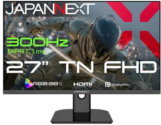 JAPANNEXT ジャパンネクスト フルHD対応 27型ゲーミング液晶ディスプレイ/HDMI×2、DP×2/スピーカー/2年保証 JN-T27G300F