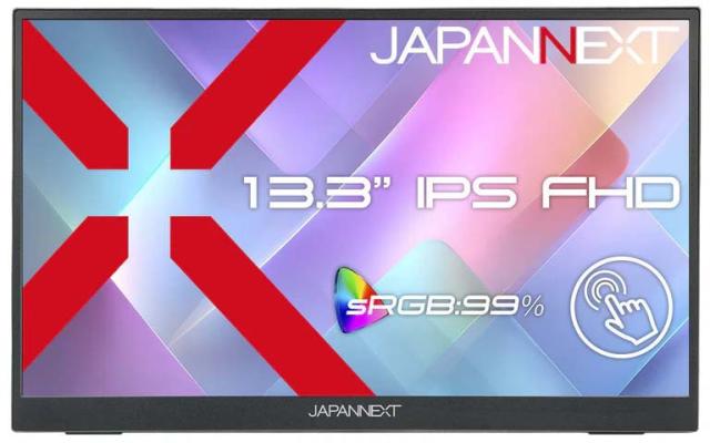 JAPANNEXT ジャパンネクスト フルHD対応 13.3型タッチパネル液晶ディスプレイ/USB-C×2/ブラック/スピーカー/2年保証 JN-MD-iE133F-T