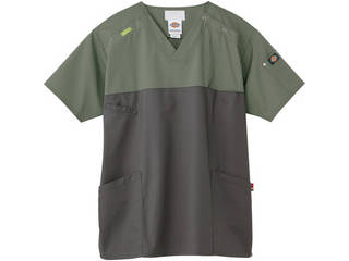 FOLK/フォーク スクラブ セージグリーン×ガンメタ Sサイズ 7040SC-4-Sの通販は