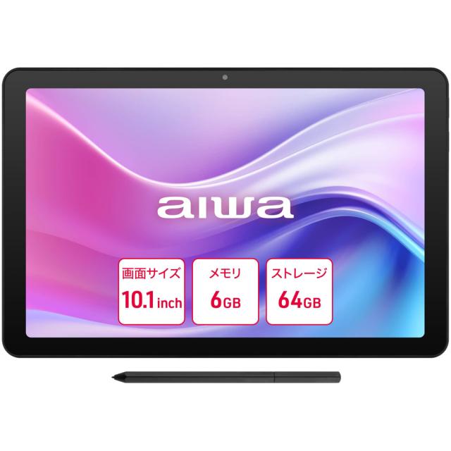 aiwaデジタル JA4-TBA1009 10.1型タブレットPC aiwa tab AE10(Helio G99/6GBメモリ/64GB/Android14)