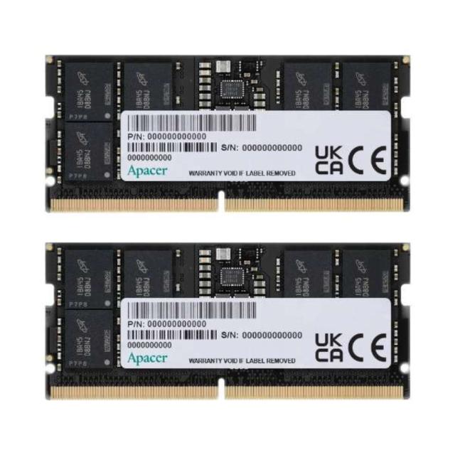 Apacer アペイサー FS.64GAA.PTRK2 DDR5-4800MHz ノートPC用メモリ 262pin CL-22 64GB(32GBx2枚組)3年保証の通販は