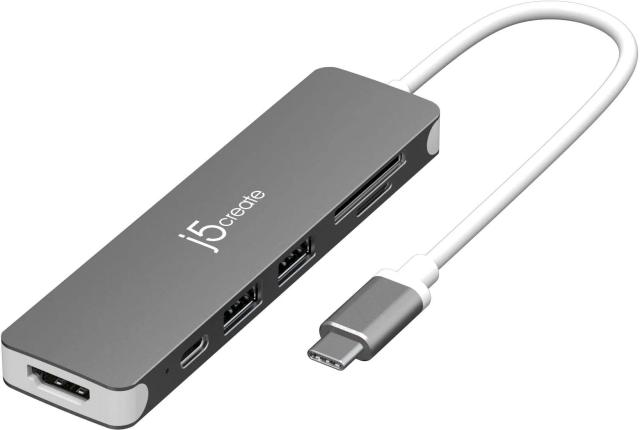 j5 create USB-C to HDMI&PD スリム 6in1 マルチアダプター JCD353