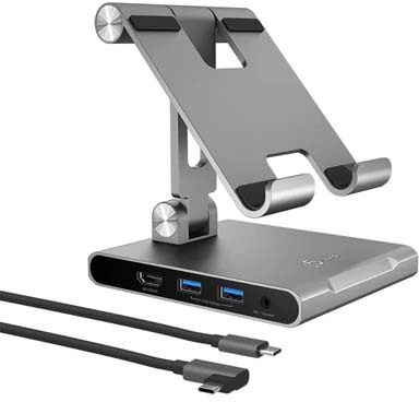 j5 create USB-C 4K 7in1 マルチアングル ドッキングタブレットスタンド JTS224