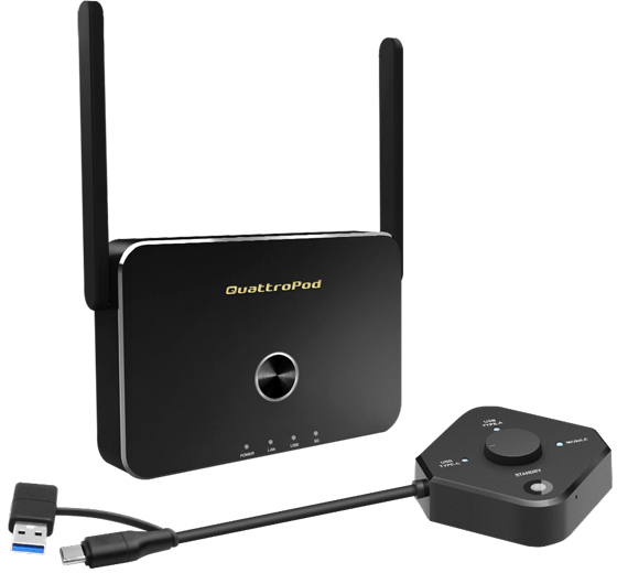 NimbleTech 受信機1台・送信機1台セット QuattroPod USB 1T1R QPU-TX1S