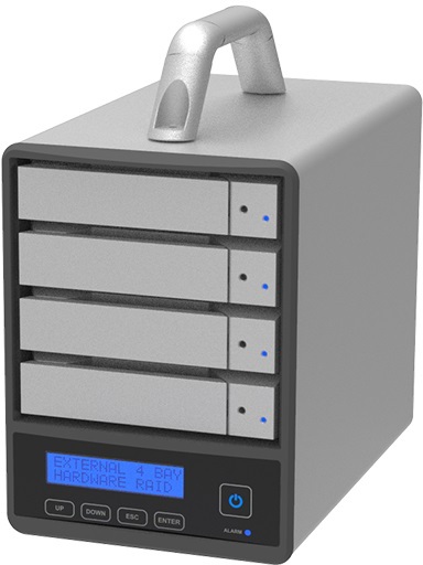 RAIDON TECHNOLOGY 4Bay USB3.2 Type-C ストレージ Silver for two 2.5 inch SATA HDD SSD + 1 x 3.5 inch HDD SR4-B31+