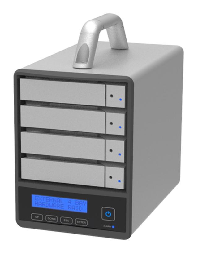 RAIDON TECHNOLOGY 4Bay USB Type-C 外付ストレージ with USB C-Aケーブル(シルバー) SR4-B31A