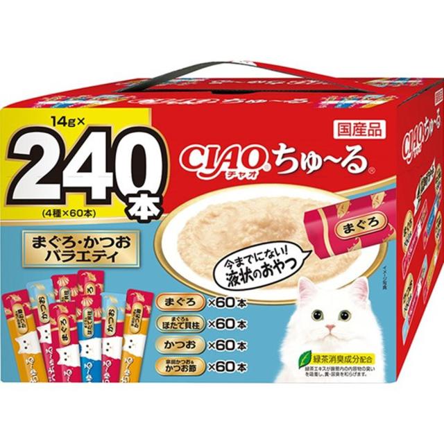 INABA いなばペットフード CIAOちゅ〜る まぐろ・かつおバラエティBOX 14g×240本入