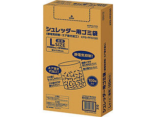 KOKUYO/コクヨ シュレッダー用ゴミ袋L(静電気抑制・エア抜き加工) KPS-PFS100の通販は 6,401円