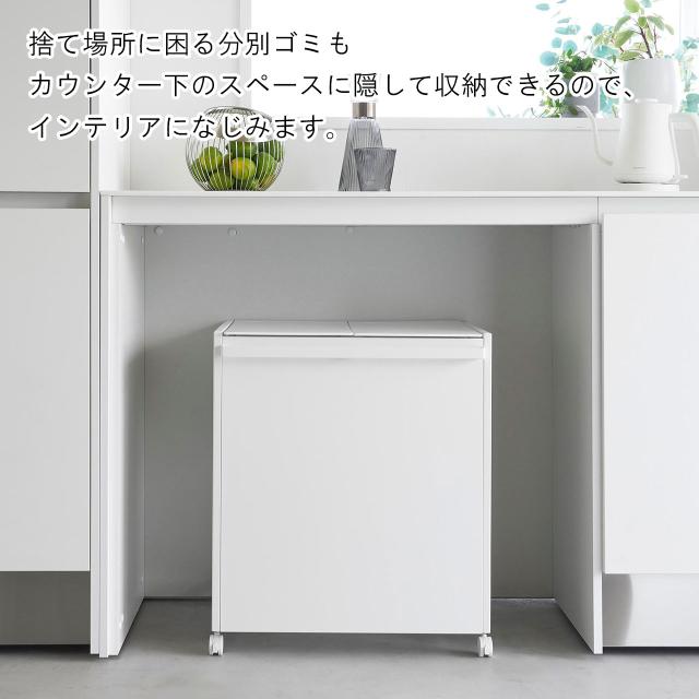 YAMAZAKI 山崎実業 蓋付き目隠し分別ダストワゴン タワー 45L 2分別 ホワイトの通販は YAMAZAKI 山崎実業 蓋付き目隠し分別ダストワゴン タワー 45L 2分別 ホワイトの通販は