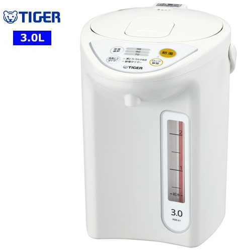 TIGER タイガー魔法瓶 PDR-G301-W(ホワイト)　マイコン電動ポット 【3.0L】の通販は