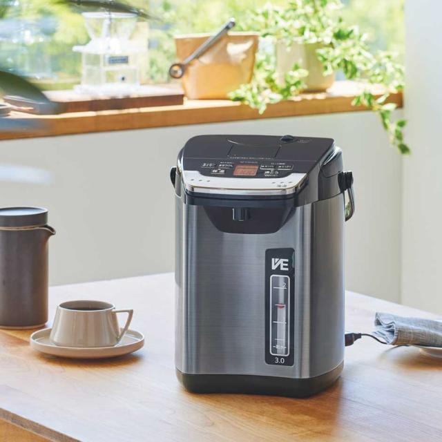 TIGER タイガー魔法瓶 PIG-H300-K(ブラック)　蒸気レスVE電気まほうびん＜とく子さん＞ 3.0L