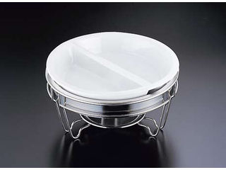 ヴァンセンヌ ヴァンセンヌ　丸チェーフイング　ＭＦ仕様／陶器Ｉ型仕切中皿　目皿付