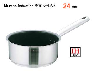 Murano Induction ムラノインダクション AKT-D4　テフロンセレクト18-8 片手浅型鍋(フタ無)24cm