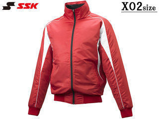 SSK エスエスケイ 【メンズ・ユニセックス】グラウンドコート フロントフルZIP(中綿)【レッド×ホワイト】【XO2】BWG1008の通販は