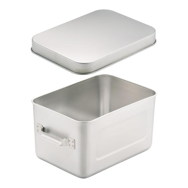 オオイ金属 １８−８保温・保冷バット　マイルドボックス／サラダ用　７ｌ（蓋付）００４