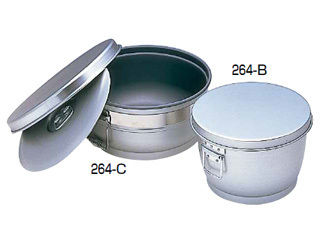 オオイ金属 アルマイト炊飯二重食缶／２６４−Ｂ　（１０ｌ）