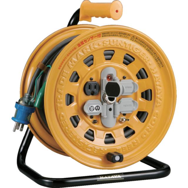 HATAYA ハタヤリミテッド 温度センサー付コードリール 単相100V 30mアース付・ブレーカー付 BG-301KXS