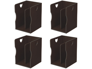 HAGIHARA ハギハラ メーカー直送代引不可 ブックスタンド 4個組 ダークブラウン MM-6805DBRSの通販は