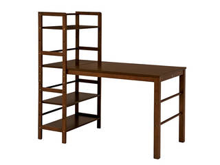 HAGIHARA ハギハラ メーカー直送代引不可 【組立式】棚付デスク ブラウン VD-7376DBRの通販は