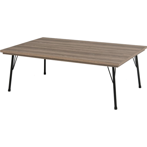 萩原 ハギハラ 天板115×70cm フラットカーボンヒーター おしゃれ 鉄脚 リビングこたつ フェイトBR