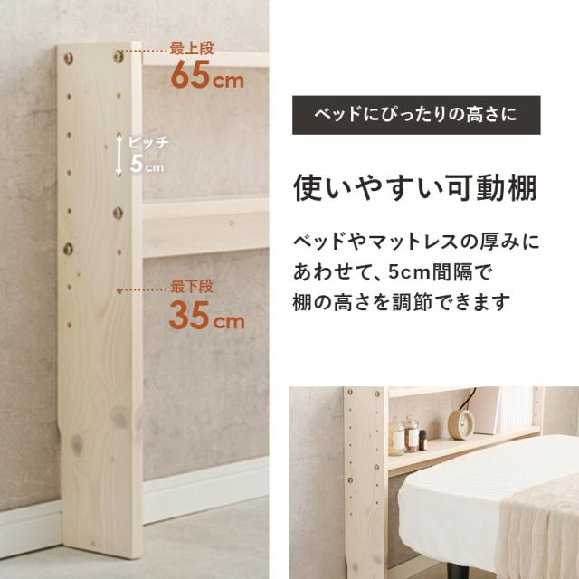 萩原 ハギハラ ヘッドボード ホワイトウオッシュ WH-7708-WS_4