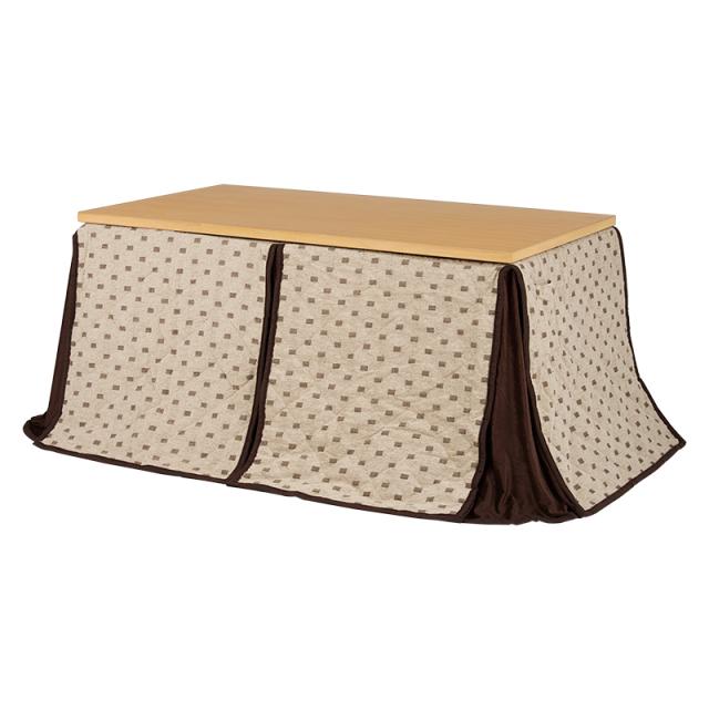 HAGIHARA ハギハラ ダイニングこたつ 幅135cm ふとん・チェア6点セット KOT-7311NA-135+トルタ+KC-7589NA