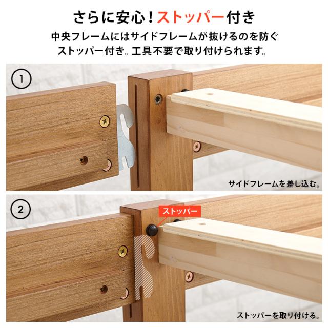 萩原 ハギハラ 組立簡単 シングルベッド プレーンナチュラル MB-5096S-NA_18