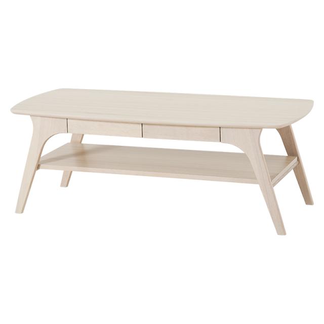 HAGIHARA ハギハラ テーブル 幅110cm(中棚付き) ホワイトウォッシュ　VT-7941WSの通販は