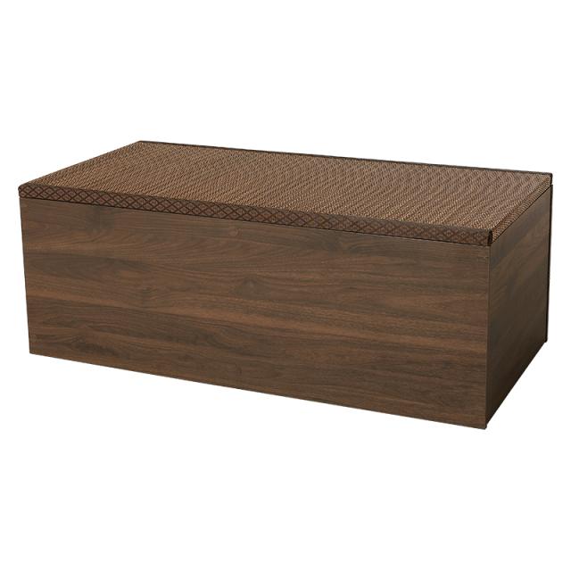 萩原 ハギハラ 畳付き収納スツール 長方形 ハイタイプ 幅120×奥行60×高さ45cm ブラウン RUD-1159BR