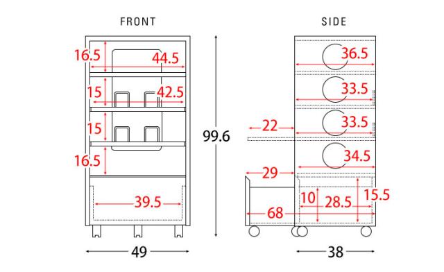 MIYATAKE 宮武製作所 REGABO レガボ ゲーム機ラック ブラウン×ブラック GRK-002BRBK